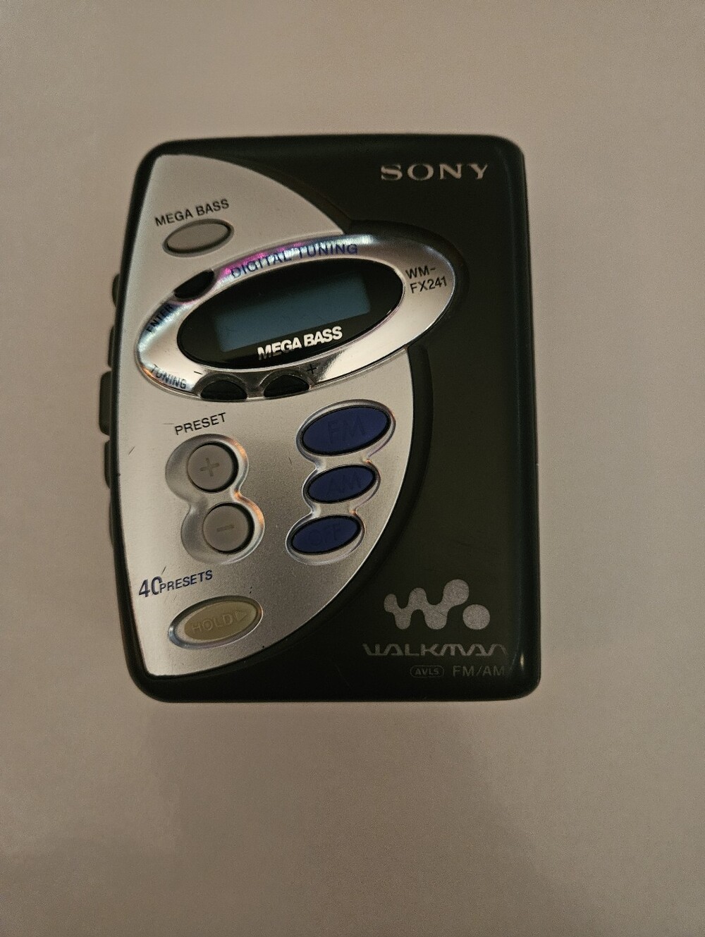 Sony Walkman Portable FM/AM Radio Cassette Player - Black & Silver
